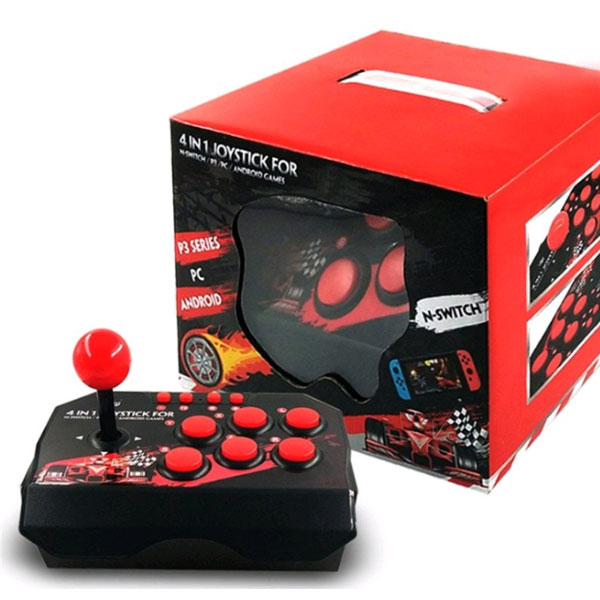 NS002 4 in 1 USB Rocker Game Controller For PS3 Console PC Arcade Joystick For Android Plug Street Fighting Stick For Switch