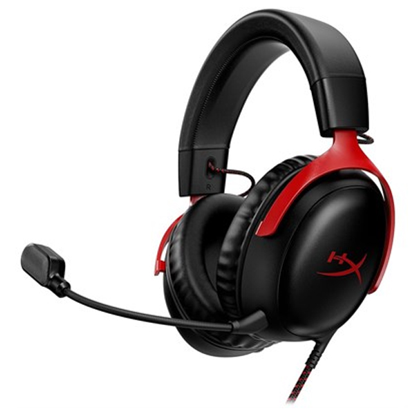 HyperX Cloud III Wired Gaming Headset Black-Red Cloud 3 (727A9AA)