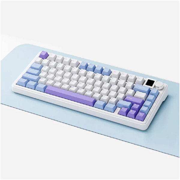 SAMA XINMENG M75 Pro TFT Display Tri-Mode Gasket Mechanical Keyboard – White Blue – Juicy Peach