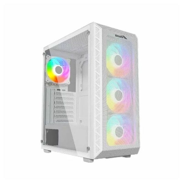 Thunder Furor Next Level TGC-225w 3 ARGB Fans Pre-Installed ATX Case White
