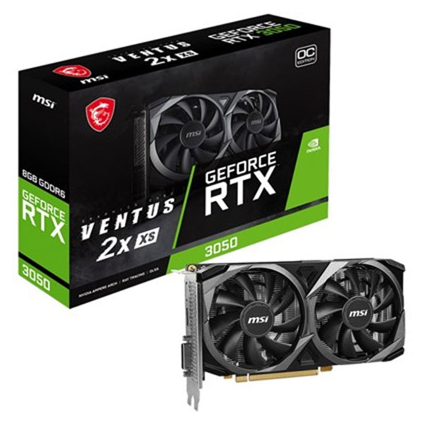 MSI GeForce RTX 3050 VENTUS 2X OC 8GB of GDDR6 VRAM Dual TORX 4.0 Fans Graphics Card