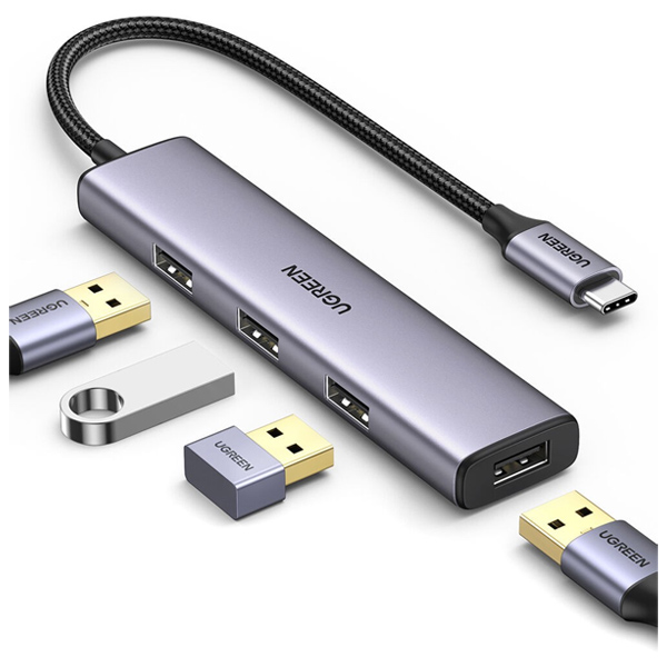 UGREEN 20841 4-in-1 USB-C Hub (Grey)