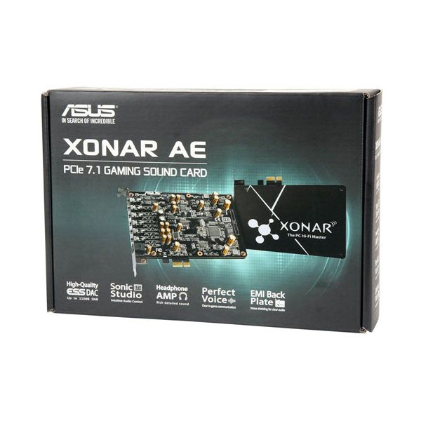 ASUS Xonar AE 7.1 Channels 24-bit 192KHz PCI Express x1 Interface Sound Card