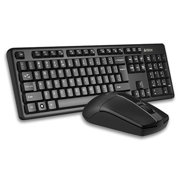 A4Tech 3330NS Wireless Desktop – Black – Keyboard & Mouse