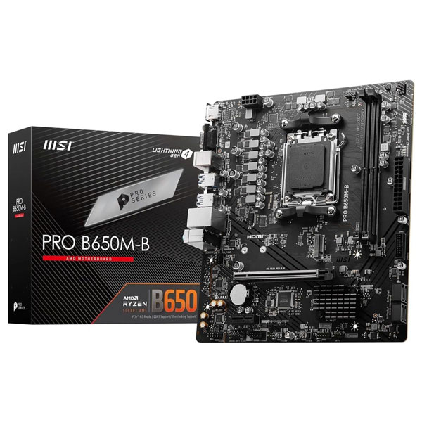 MSI Pro B650M-B DDR5 AMD AM5 microATX Motherboard