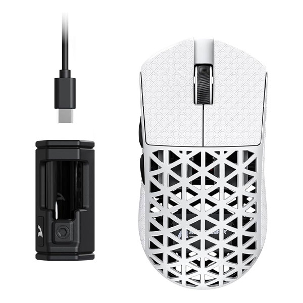 ATTACK SHARK R5 Ultra Carbon Fiber Wireless 8K PAW3950MAX Gaming Mouse White