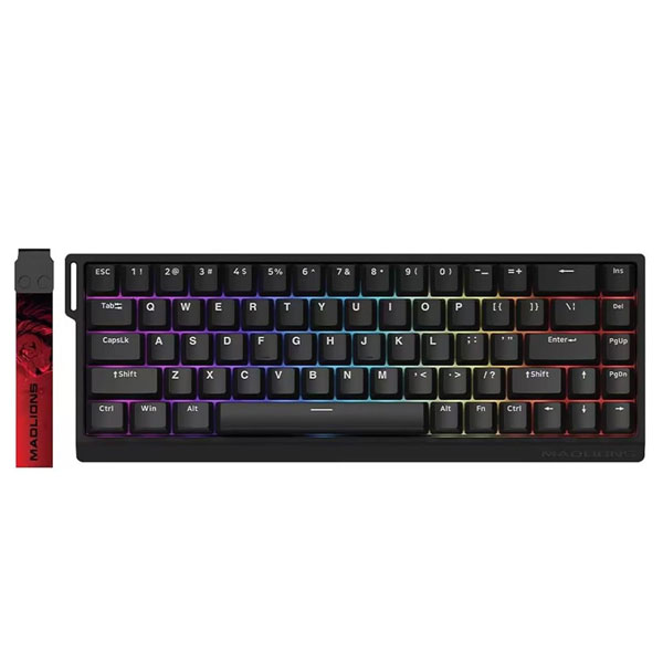 FGG MadLions MAD68 HE RGB 60% Wired Magnetic Switch Gaming Keyboard with Adjustable Actuation, 8000 Hz Polling Rate, Rapid Trigger Mode, Hall Effect Switches, for PC/Mac, Black