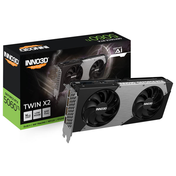 Inno3D GeForce RTX 5060 Ti 16GB Twin X2 GDDR7 Gaming Graphics Card