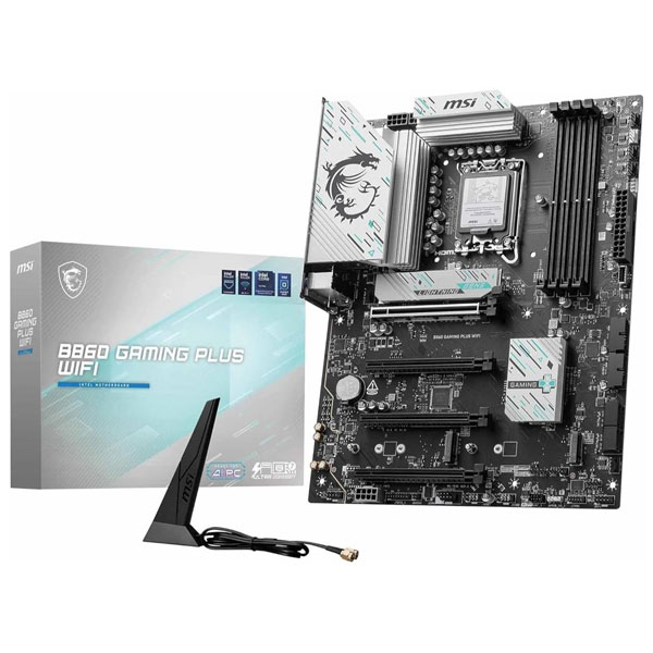 MSI B860 Gaming Plus Wifi Motherboard, ATX - Supports Intel Core Ultra Processors (Series 2), LGA 1851 - DDR5 Memory Boost 8600+ MT/s (OC), PCIe 5.0 x16 x16, M.2 Gen5, Intel Killer 5G LAN, Wi-Fi 7