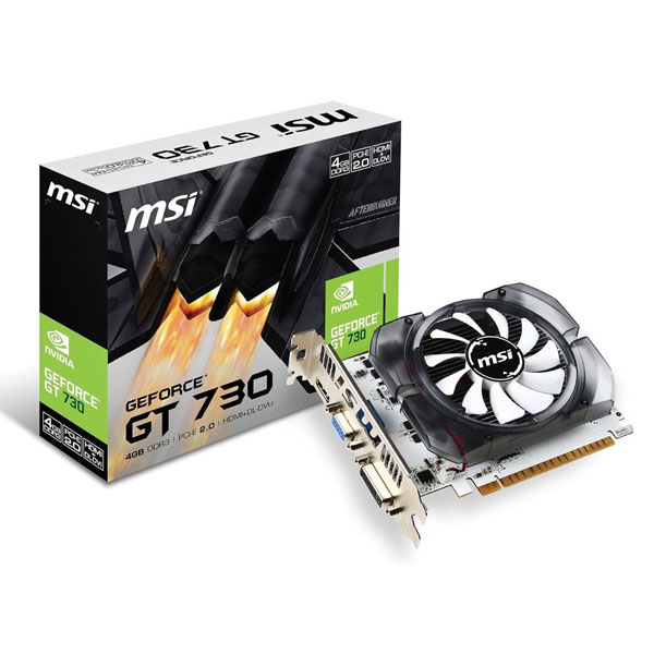 MSI GeForce GT 730 4GB Video Graphics Card | N730-4GD3V2 - 4GB DDR3 128 bits