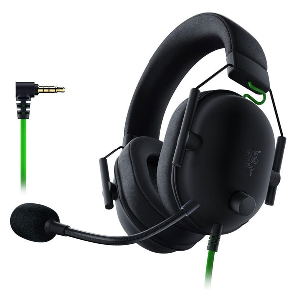 Razer BlackShark V2 X Gaming Headset: 50mm Drivers, Memory Foam Cushion, For PC, PS4, PS5, Switch, 3.5mm Audio Jack - Black