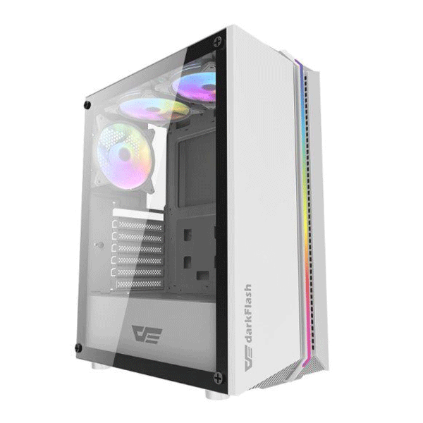 DarkFlash DK151 ATX With 3 ARGB Fans Gaming Case White